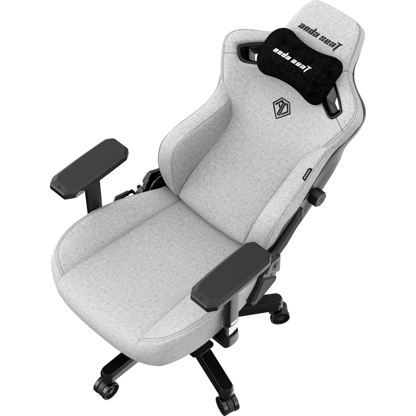 Кресло игровое Anda Seat Kaiser 3 Grey Fabric Size XL (AD12YDC-XL-01-G-PV/F) изображение 9