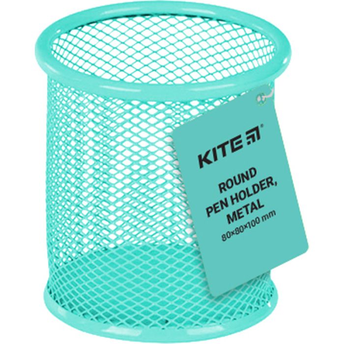 Подставка для ручек Kite круглая, металлическая 80х80х100 мм бирюзовый (K22-2110-16) изображение 2