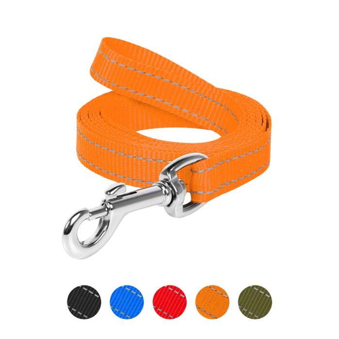 Повідець для собак Dog Extreme з нейлону Ш 14 мм Д 150 см помаранчевий (04594)