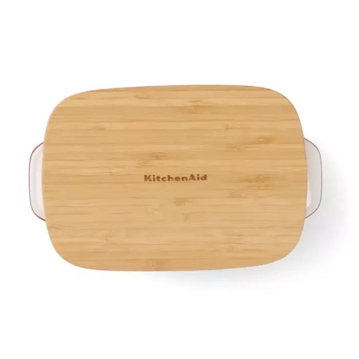 Форма для выпечки KitchenAid з кришкою керамогранітна 0,9 л Кремова (CC006105-001) изображение 3