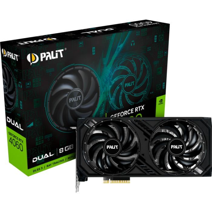 Видеокарта Palit RTX 4060 DUAL 8GB (NE64060019P1-1070D) изображение 9