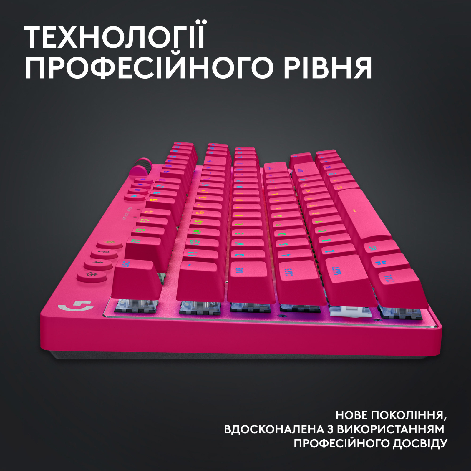 Клавіатура Logitech G PRO X TKL Lightspeed Tactile USB UA Black (920-012136) зображення 9