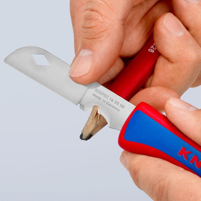 Нож монтажный KNIPEX электрика складной (16 20 50 SB) изображение 7