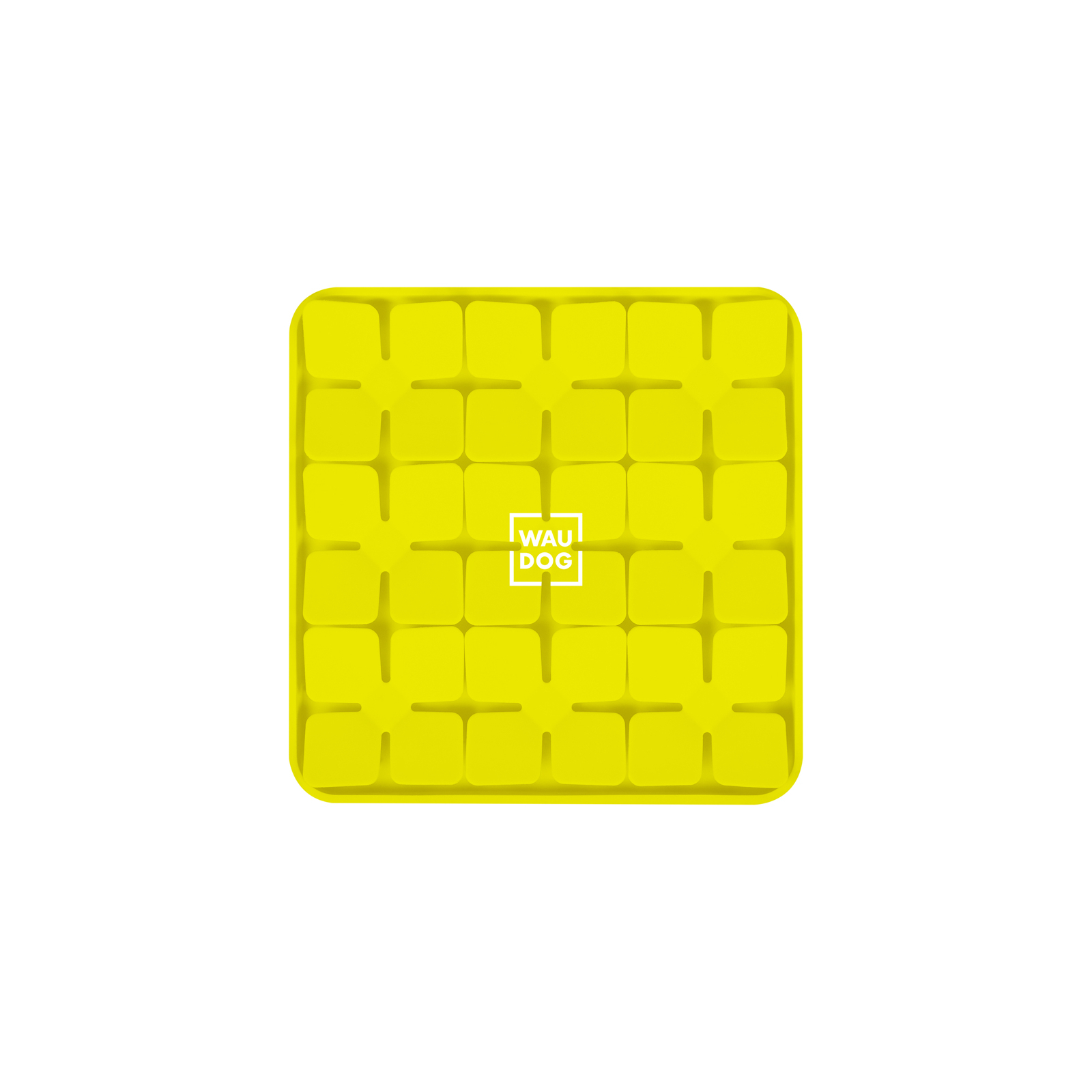 Универсальная посуда для животных WAUDOG Silicone Коврик для поиска корма 20х20х1.7 см желтый (23518) изображение 3