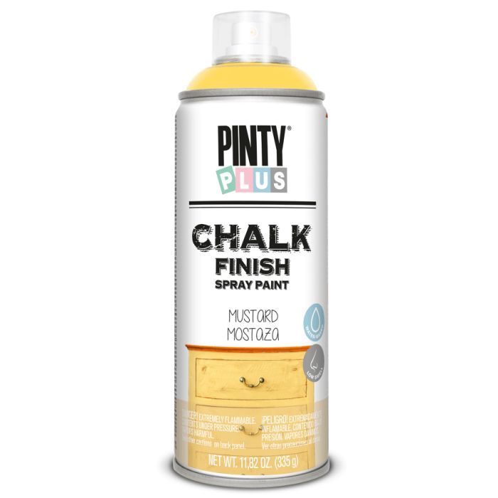 Фарба-аерозоль Pintyplus на водній основі Chalk-finish, Світло-жовта, 400 мл (8429576235005)