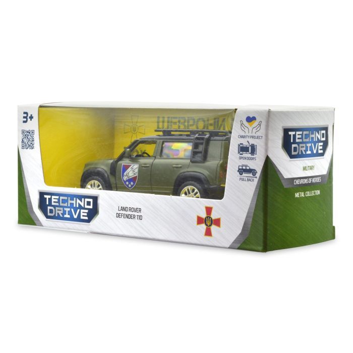 Машина TechnoDrive Автомодель серії Шеврони Героїв - Land Rover Defender 110 - 25 ОПДБр (250289M) зображення 5