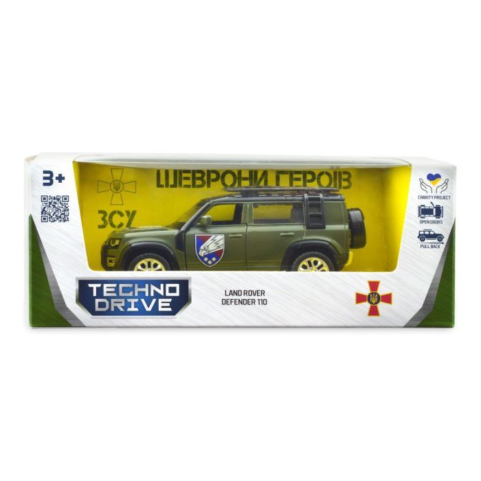 Машина TechnoDrive Автомодель серії Шеврони Героїв - Land Rover Defender 110 - 25 ОПДБр (250289M) зображення 6