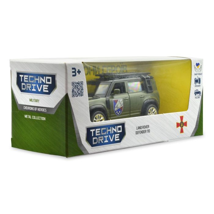 Машина TechnoDrive Автомодель серії Шеврони Героїв - Land Rover Defender 110 - 25 ОПДБр (250289M) зображення 7