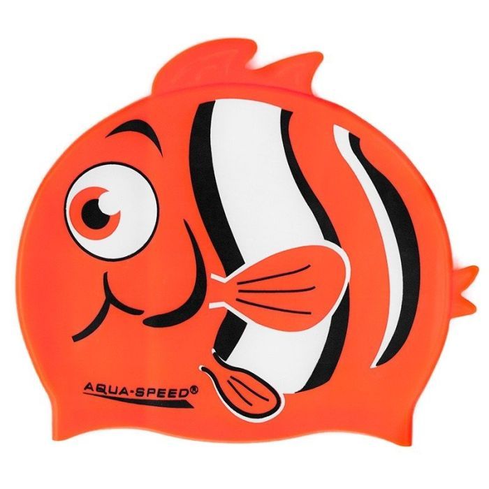 Шапка для плавания Aqua Speed Zoo 115-75-Nemo 5758 помаранчева рибка Діт OSFM (5908217657589)