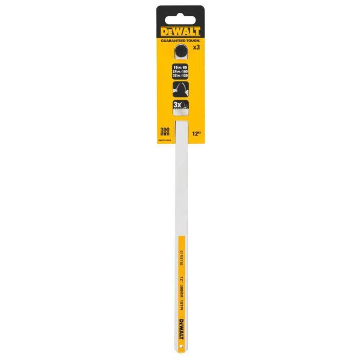 Полотно DeWALT по металу Bi-Metal, 300 мм, 3шт (32TPI, 24TPI, 18TP) (DWHT0-20558) зображення 3