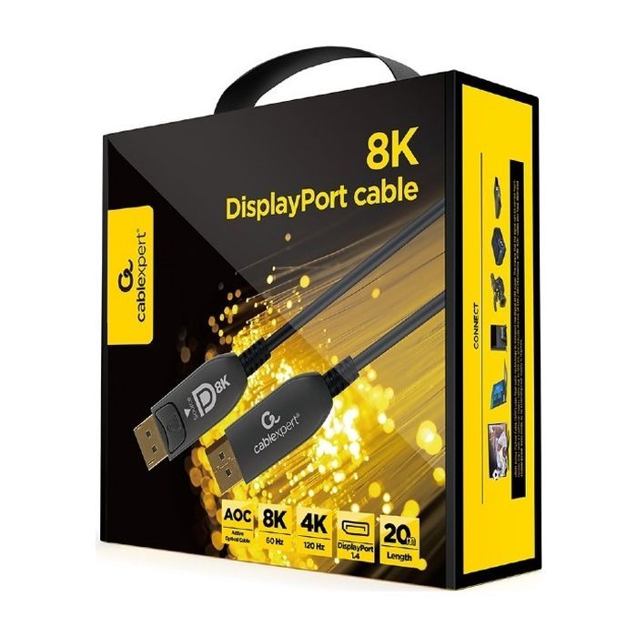 Кабель мультимедійний DisplayPort to DisplayPort 10.0m V.1.4 8K 60Hz/4K 120Hz Optic (AOC) Cablexpert (CC-DP8K-AOC-10M) зображення 3