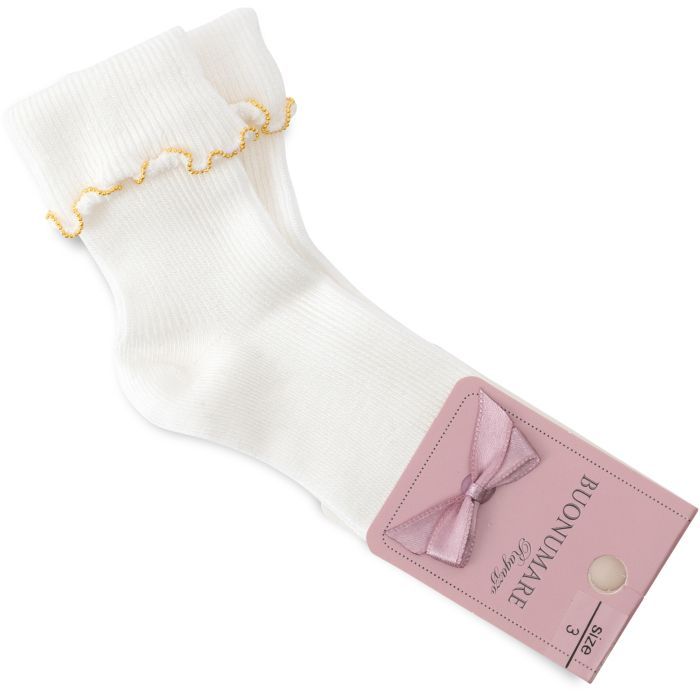 Носки детские BNM с оборкой (M0C0119-0002-3G-cream) изображение 2