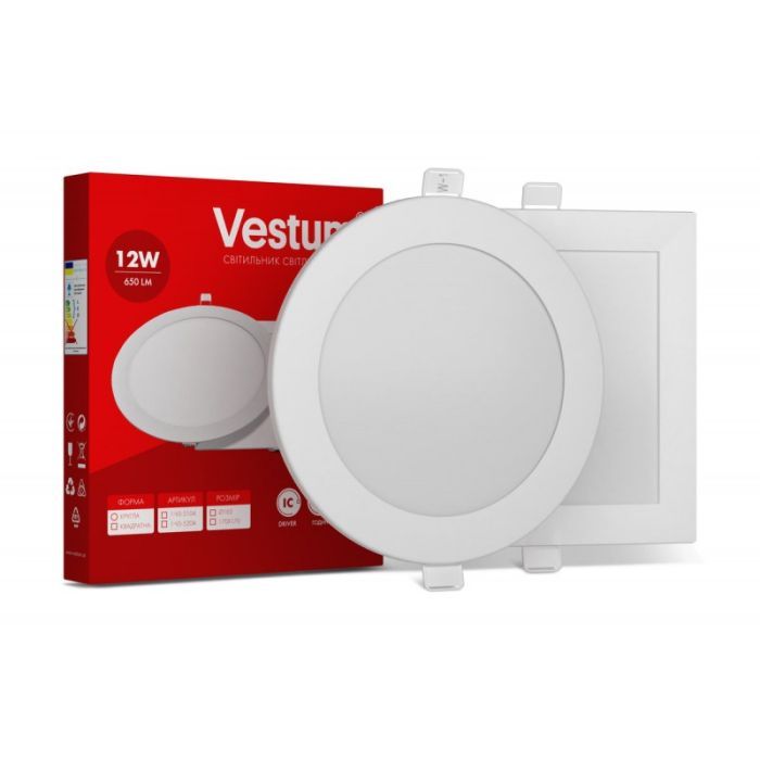 Світильник Vestum LED 12W 6000K 220V (1-VS-5109)