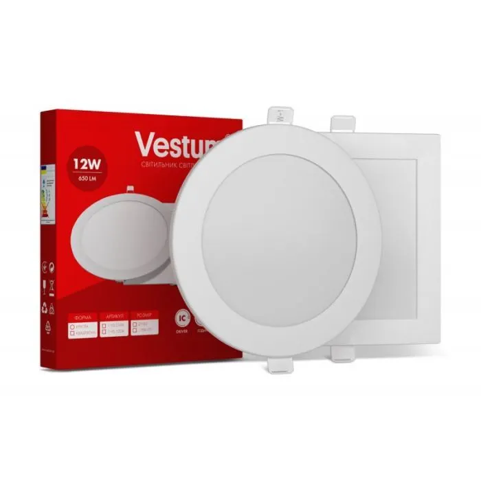 Светильник Vestum LED 12W 6000K 220V (1-VS-5109)