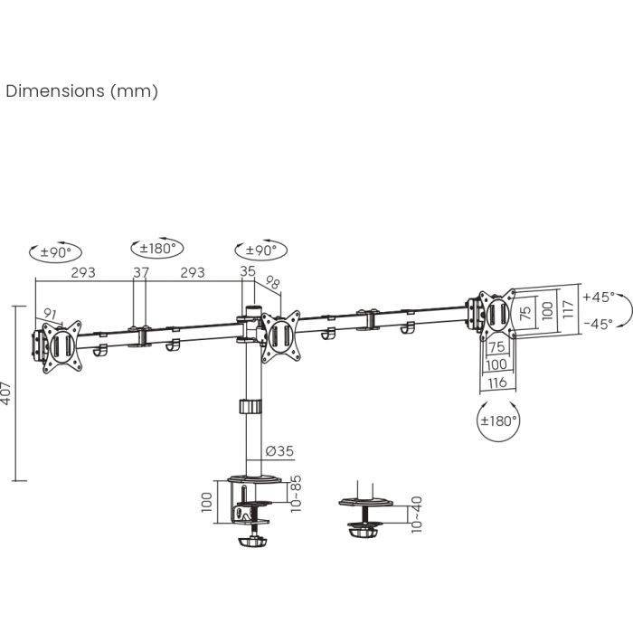 Кронштейн Brateck LDT66-C034 изображение 7