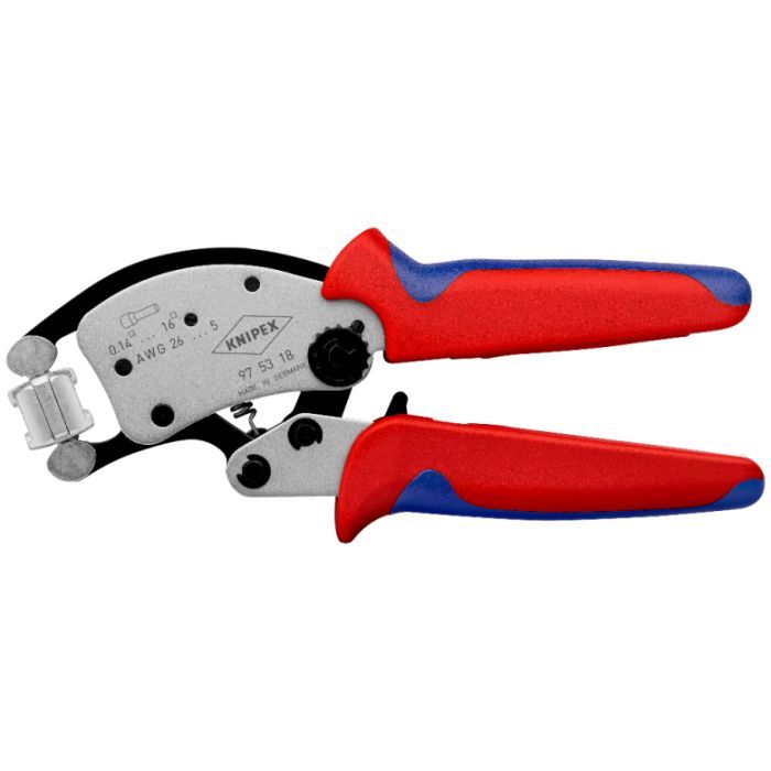 Затискач для клем KNIPEX с поворотной головкой, для контактных гильз (97 53 18)