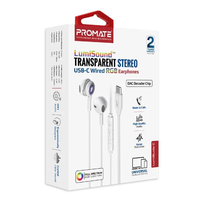 Наушники Promate LumiBuds-C Black (lumibuds-c.black) изображение 2
