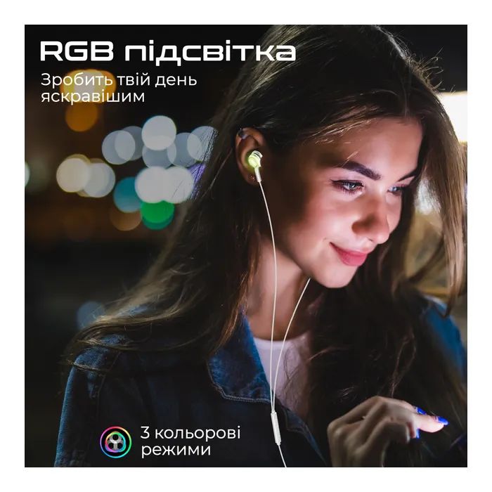 Наушники Promate LumiBuds-C Black (lumibuds-c.black) изображение 5