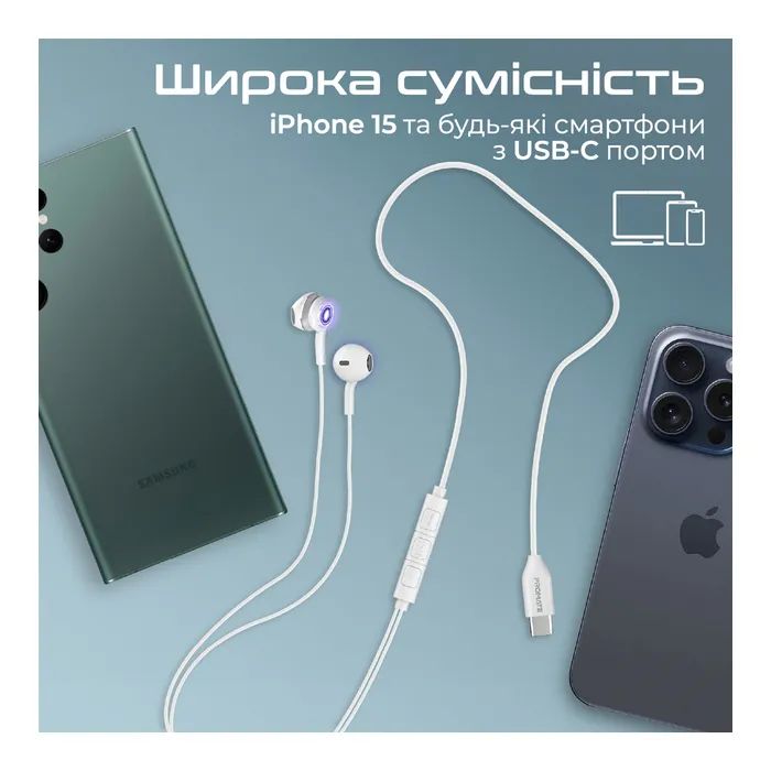 Наушники Promate LumiBuds-C Black (lumibuds-c.black) изображение 9