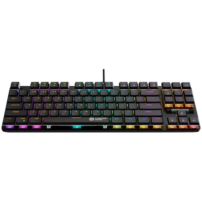 Клавиатура Canyon Cometstrike GK-50 RGB TKL USB UA Black (CND-SKB50-US) изображение 3