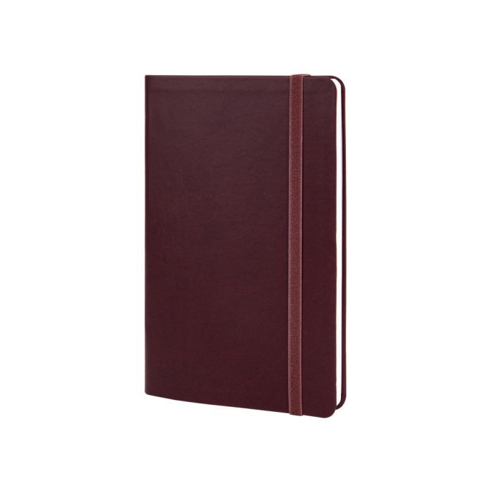 Книга записная Optima А5 VIVELLA, мягкая обложка, резинка, белый блок линия, бордо (O27104-18)