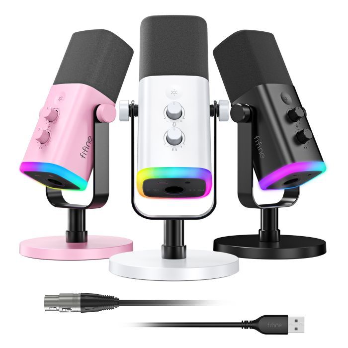 Мікрофон Fifine AM8W USB/XLR White (AM8W) зображення 4