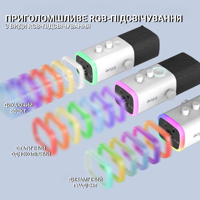 Мікрофон Fifine AM8W USB/XLR White (AM8W) зображення 8