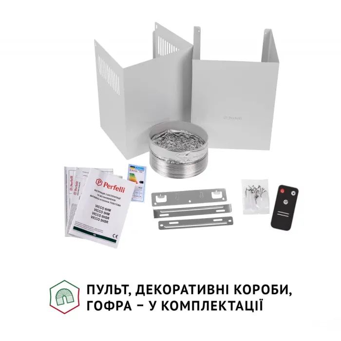 Витяжка кухонна Perfelli VICCO 6HSR NERO зображення 10