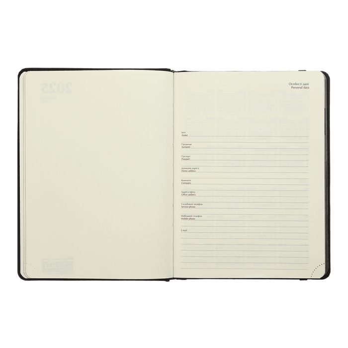 Еженедельник Buromax датированный 2025 ELEGANTE, А5 черный (BM.21113-01) изображение 5
