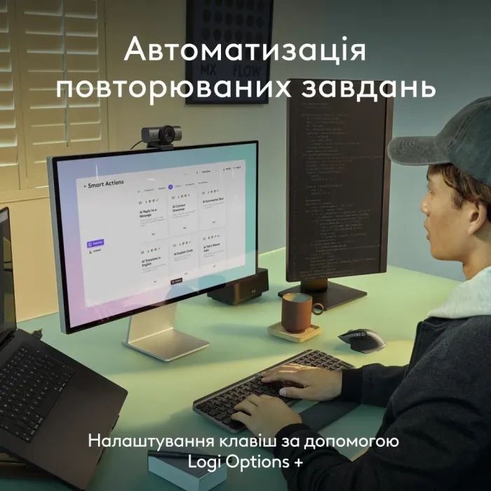 Клавиатура Logitech MX Keys S для MAC Bluetooth/Wireless UA Pale Grey (920-011638) изображение 7