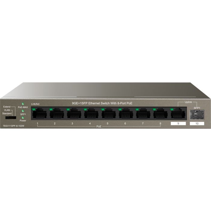 Коммутатор сетевой Tenda TEG1110PF-8-102W изображение 2