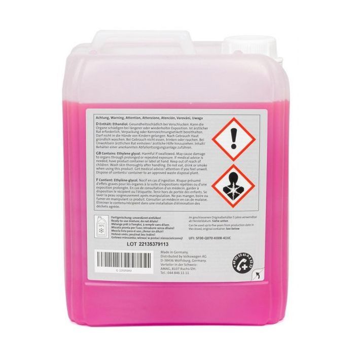 Антифриз VAG Coolant Ready Mix G12evo -35°C фіолетовий 5л (G12E050A3)
