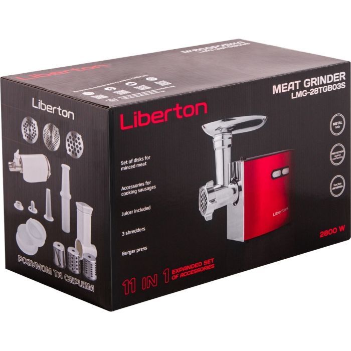 Мясорубка Liberton LMG-28TGB03S изображение 12