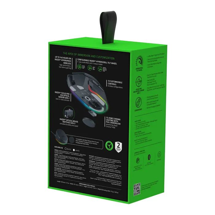 Мышка Razer Basilisk V3 Pro 35K Wireless/Bluetooth Black (RZ01-05240100-R3G1) изображение 8