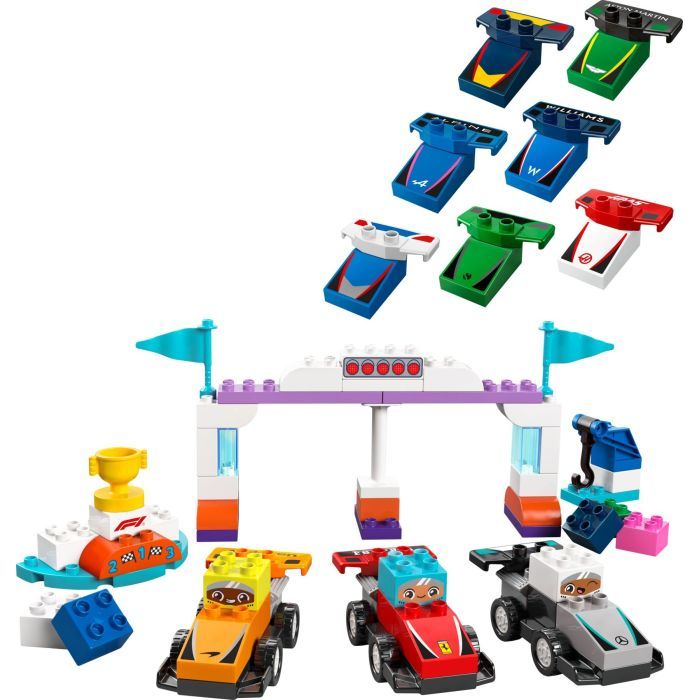 Конструктор LEGO DUPLO Town Автомобили для гонок и пилоты команд Формулы-1 (10445) изображение 2
