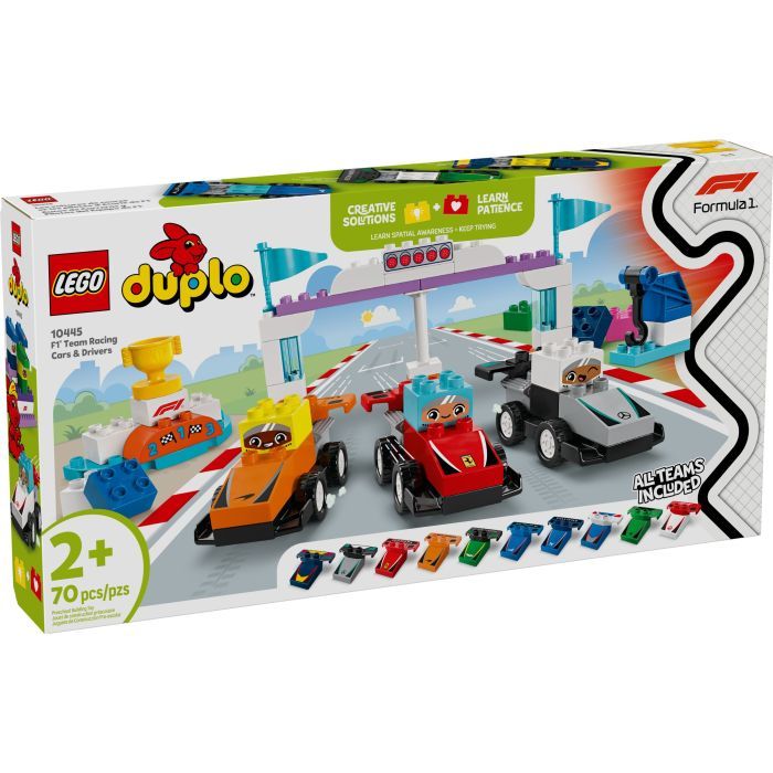Конструктор LEGO DUPLO Town Автомобили для гонок и пилоты команд Формулы-1 (10445) изображение 7