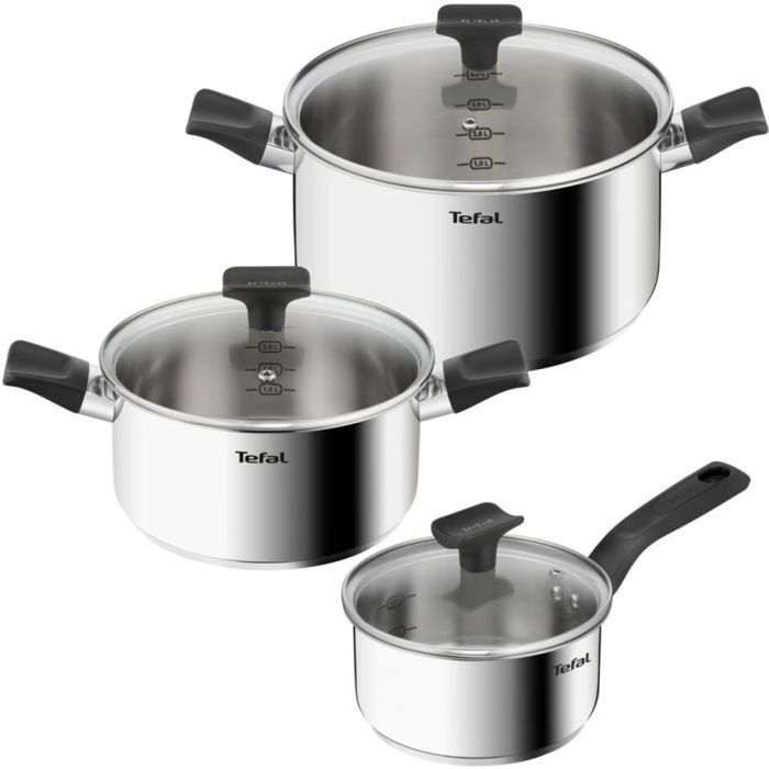 Набор посуды Tefal Delicious, 6предметів, нержавіюча сталь, бакеліт, скло (B925S655)