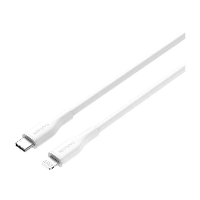 Дата кабель USB-C to Lightning 1.0m CLNM60 C-L 60W MFI Silicon White Canyon (CNS-CLNM60SC10W) изображение 2