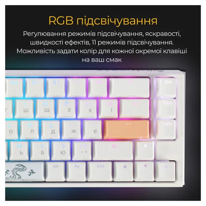 Клавиатура Ducky One 3 SF Cherry MX Brown RGB UA USB Black (DKON2167ST-BUAPXCLAWSC1) изображение 3