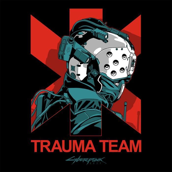 Футболка Jinx Cyberpunk 2077 - Trauma Comic Tee Black, S (JINX-11314S) изображение 2