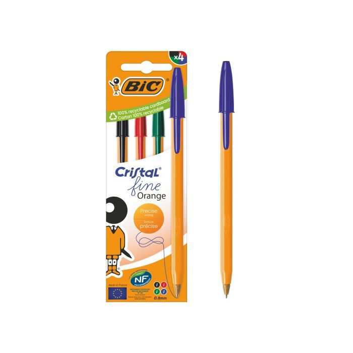 Ручка масляная Bic Оранж, ассорти, 4 шт (bc516337)
