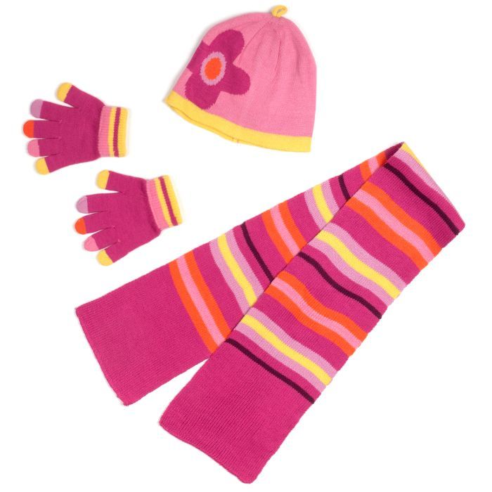 Шапка детская Fortune с шарфом (212-23-44G-pink)