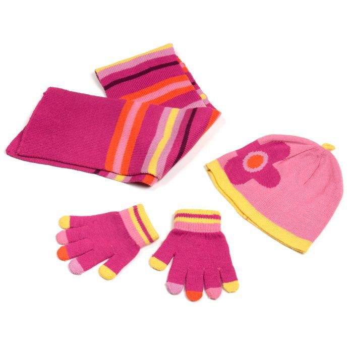 Шапка детская Fortune с шарфом (212-23-44G-pink) изображение 2