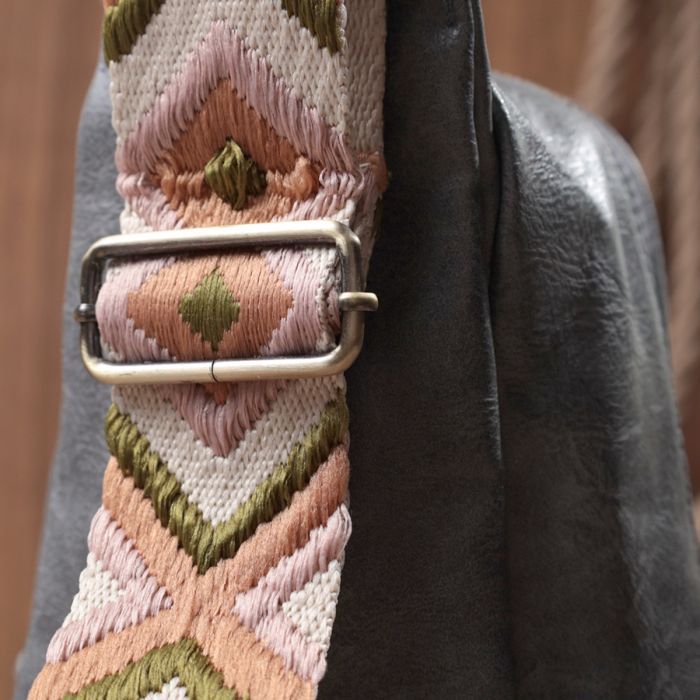 Сумка Vintage Через плечо из экокожи Серая (22792) изображение 11