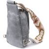 Сумка Vintage Через плечо из экокожи Серая (22792) изображение 2