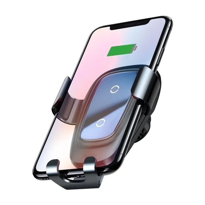 Универсальный автодержатель Baseus Metal Gravity with technology Qi 10W (WXYL-B0A) изображение 5