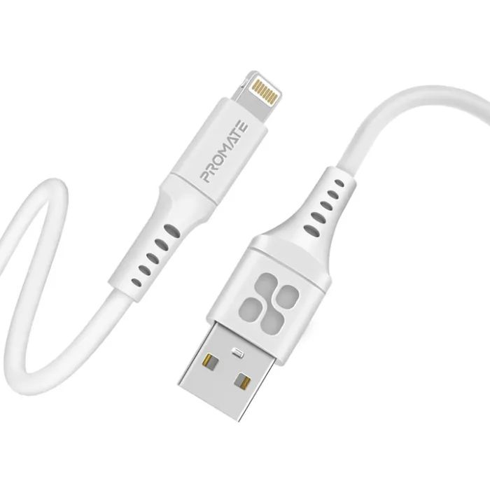 Дата кабель USB 2.0 AM to Lightning 2.0m white Promate (powerlink-ai200.white)