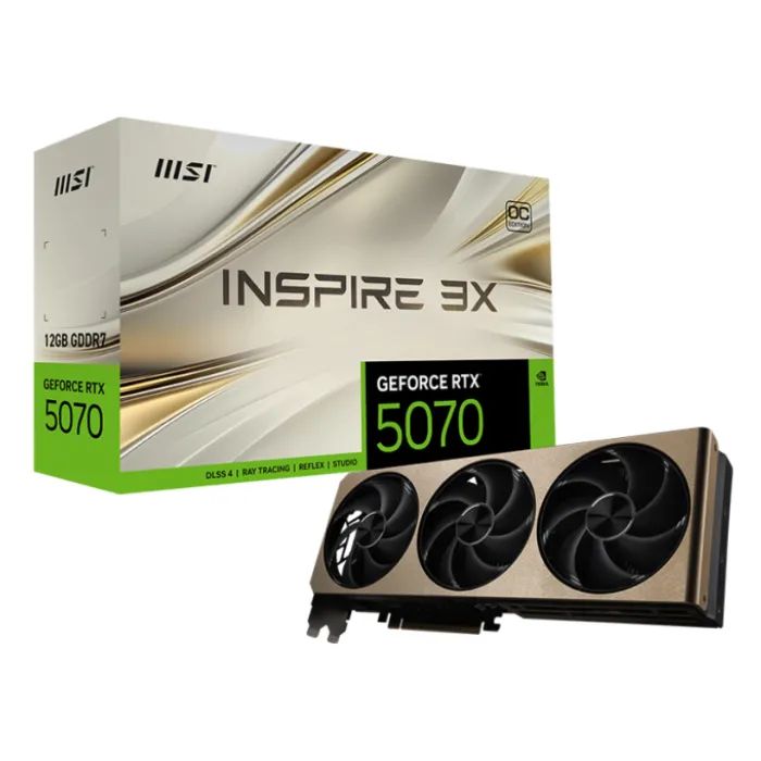 Видеокарта MSI GeForce RTX5070 12Gb INSPIRE 3X OC (RTX 5070 12G INSPIRE 3X OC) изображение 6