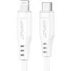 Дата кабель USB-C to Lightning 1.2m 3.0A TPE C3-01 White Acefast (6974316280811)