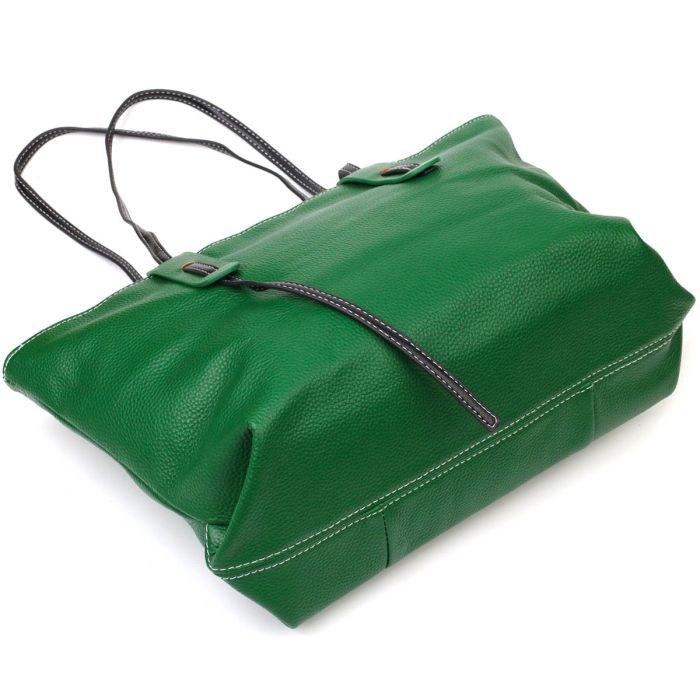 Сумка Vintage Из натуральной кожи Черная (22119) изображение 3